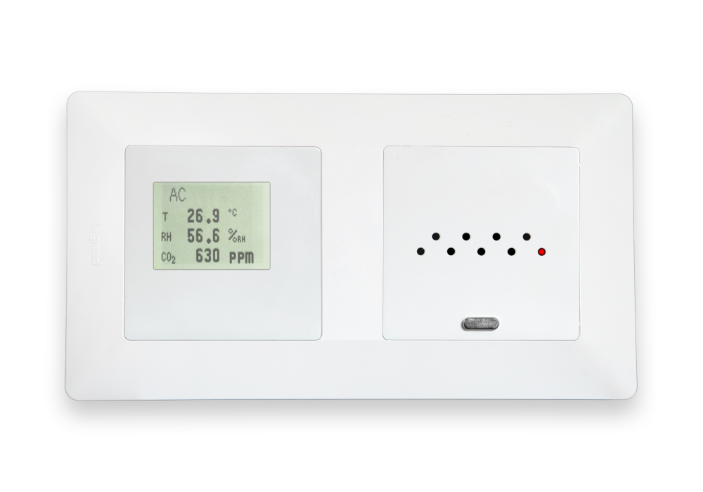 Interior CO2, temperature and humidity sensors