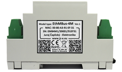 EthMBus-4M - Ethernet to M-Bus communication converter