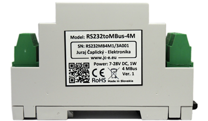 RS232toMBus-4M - Ethernet to M-Bus communication converter