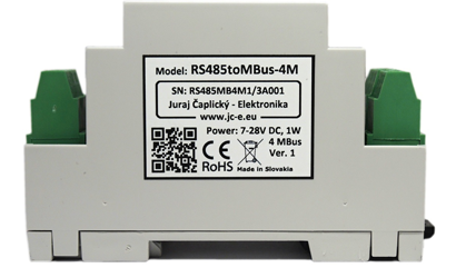 RS485toMBus-4M - RS485 to M-Bus communication converter