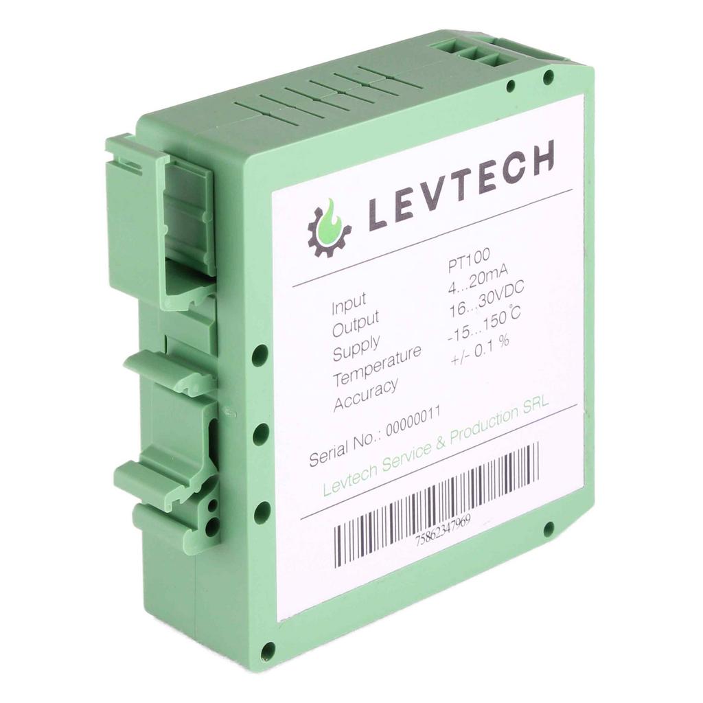 Temperature 4-20mA or 0-10V transmitter for Pt100 or Pt1000